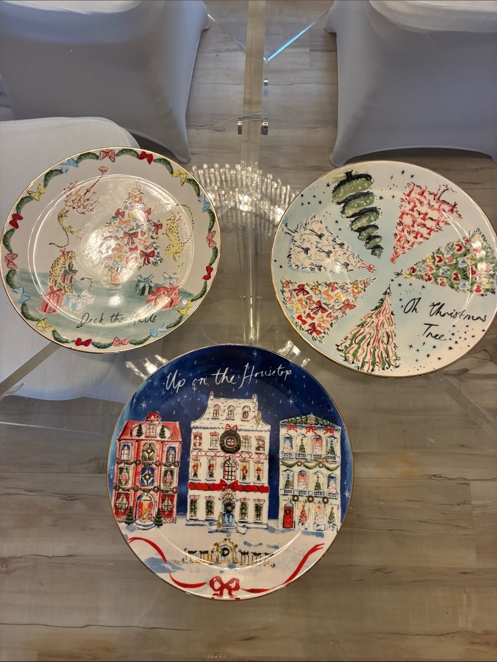Anthropologie Holiday Decorative Plates - Multi color